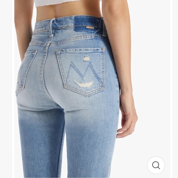 Mother High Waisted Rider Skimp Jeans in The Confession Wash - Picture 13 of 15